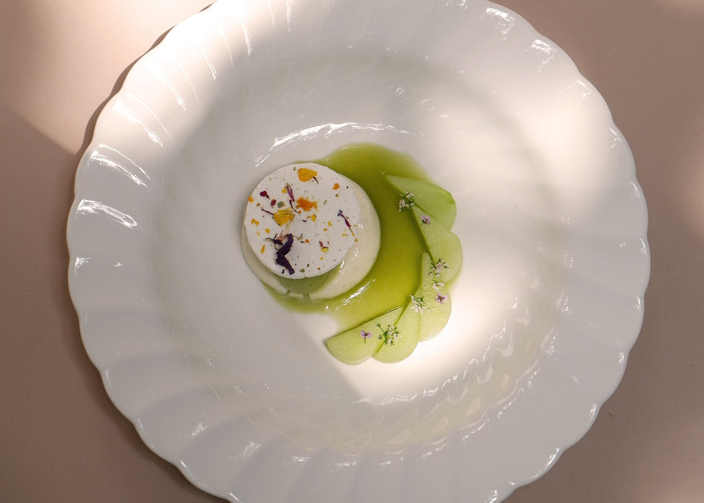 The Beginning, an emerald melon and betel leaf dish at Spice Canvas